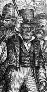 Detail of a New York Irishman preparing to exploit a Chinese immigrant in New York - From 