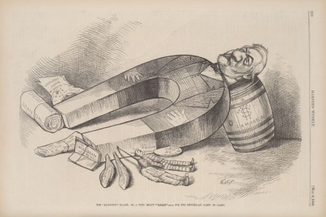 Blaine's head sits atop of a magnet body