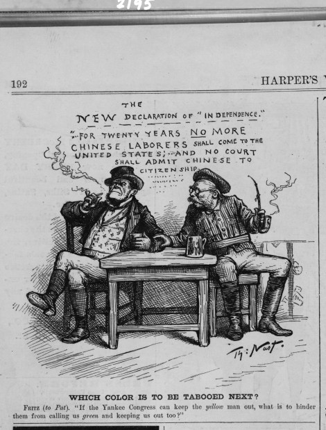 Irish and German man sitting at a table